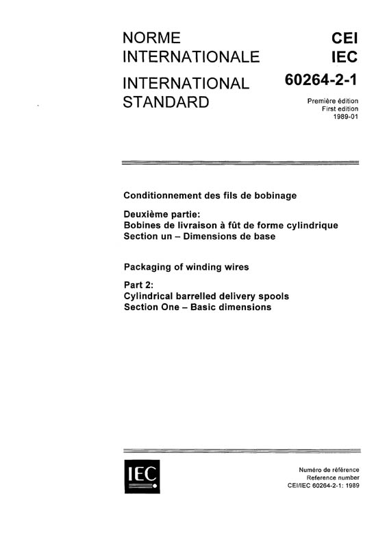 Cover IEC 60264-2-1:1989